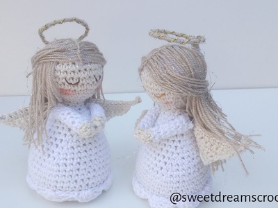 ANGEL amigurumi tejido a crochet para Navidad, Comunión o Bautismo -con subtítulos en inglés-