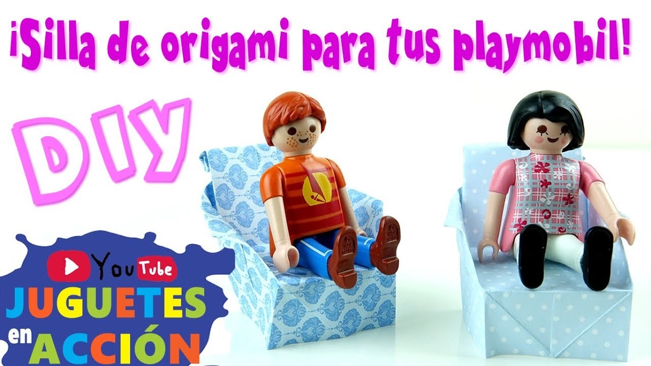 Aprende a hacer una silla de ORIGAMI para Playmobil | Playmobil en español | Playmobil muebles