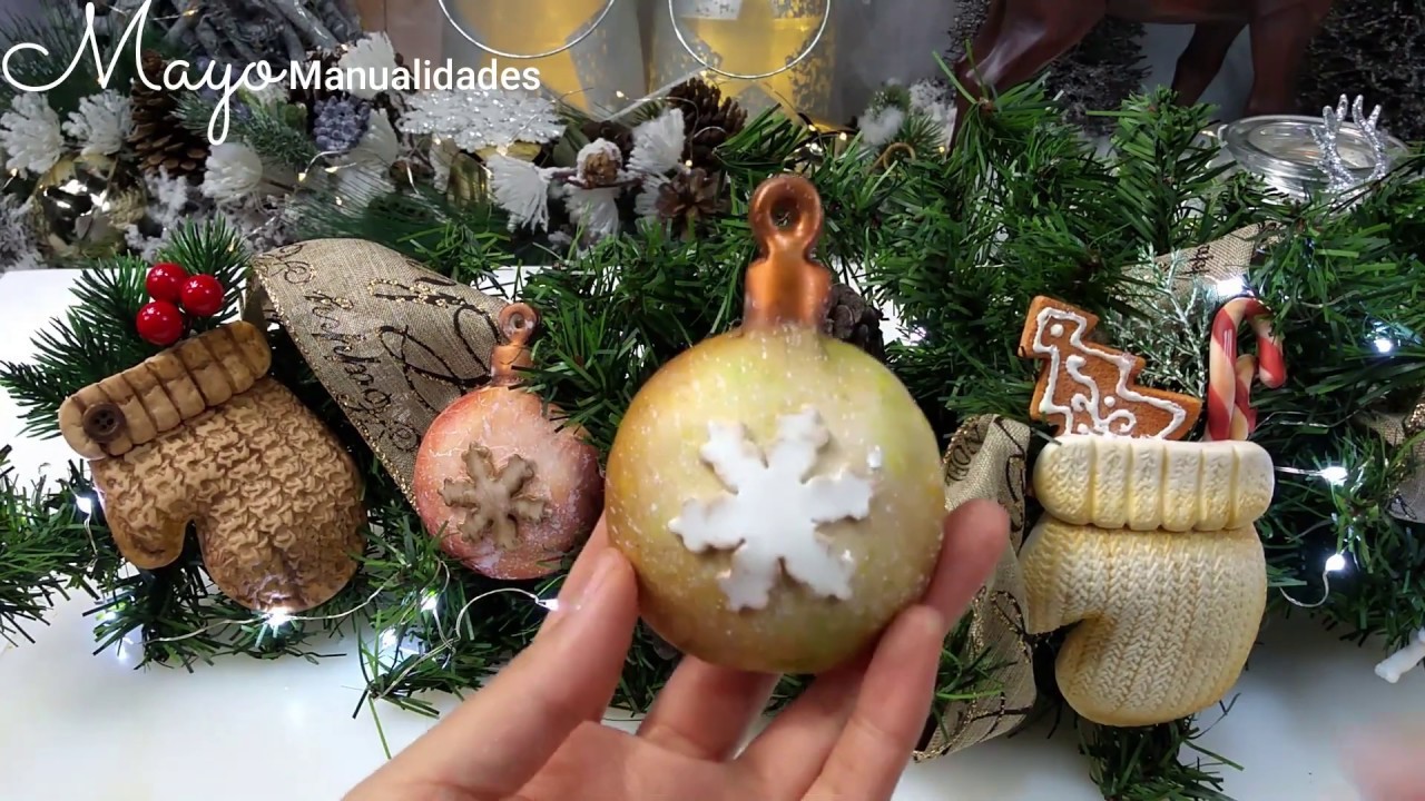 Christmas crafts DIY | Decoración para navidad | esfera navideña | porcelana fría