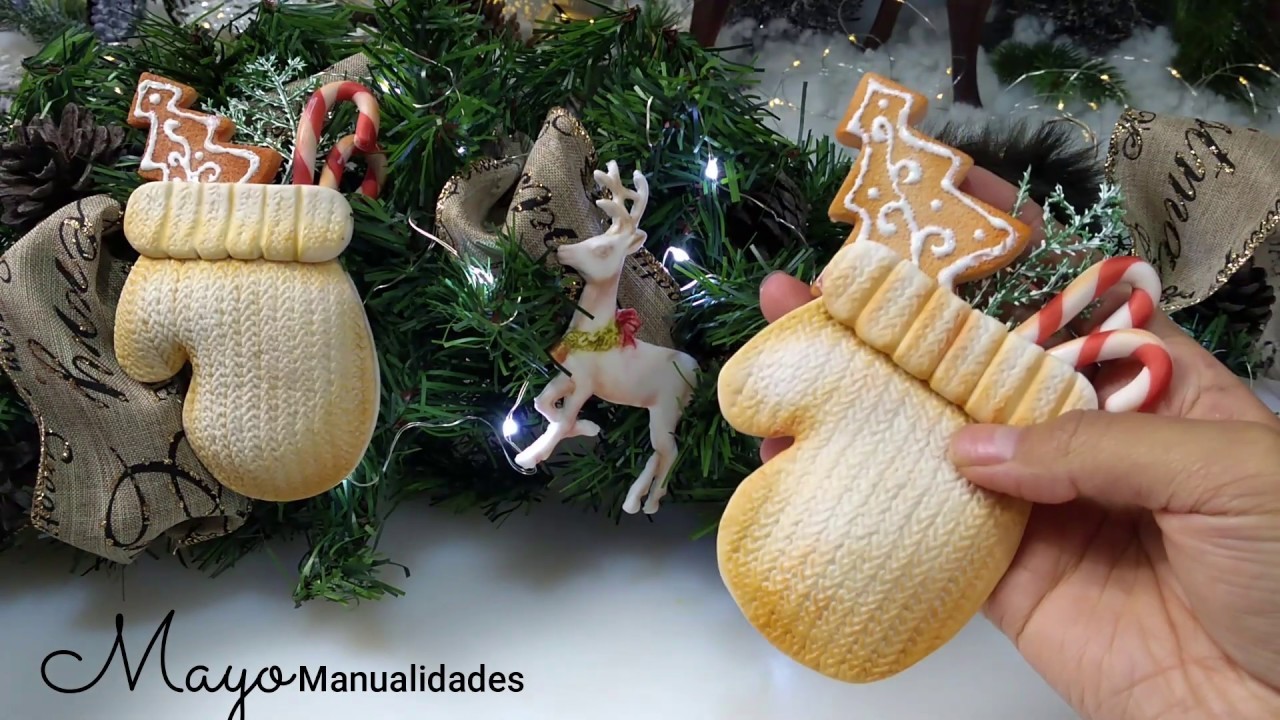 Christmas crafts DIY | Decoración para navidad | guante navideño | porcelana fría