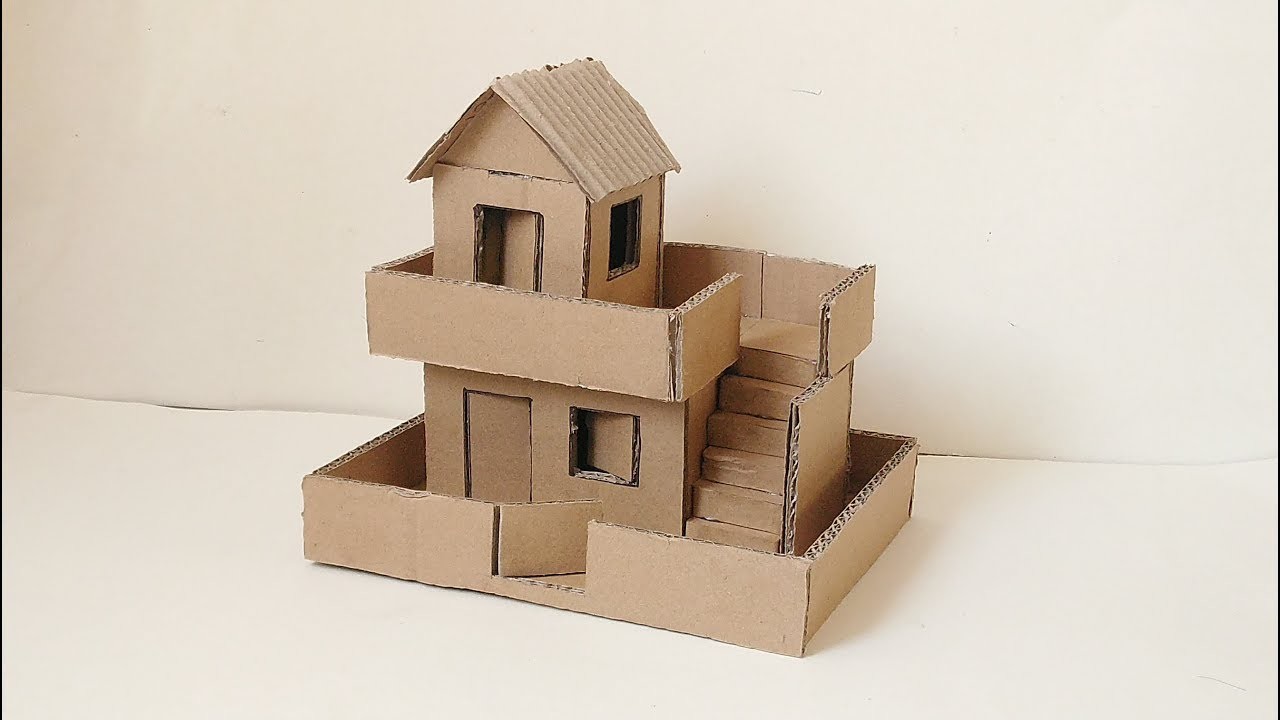 Como hacer una casa de carton |  how to make a cardboard house