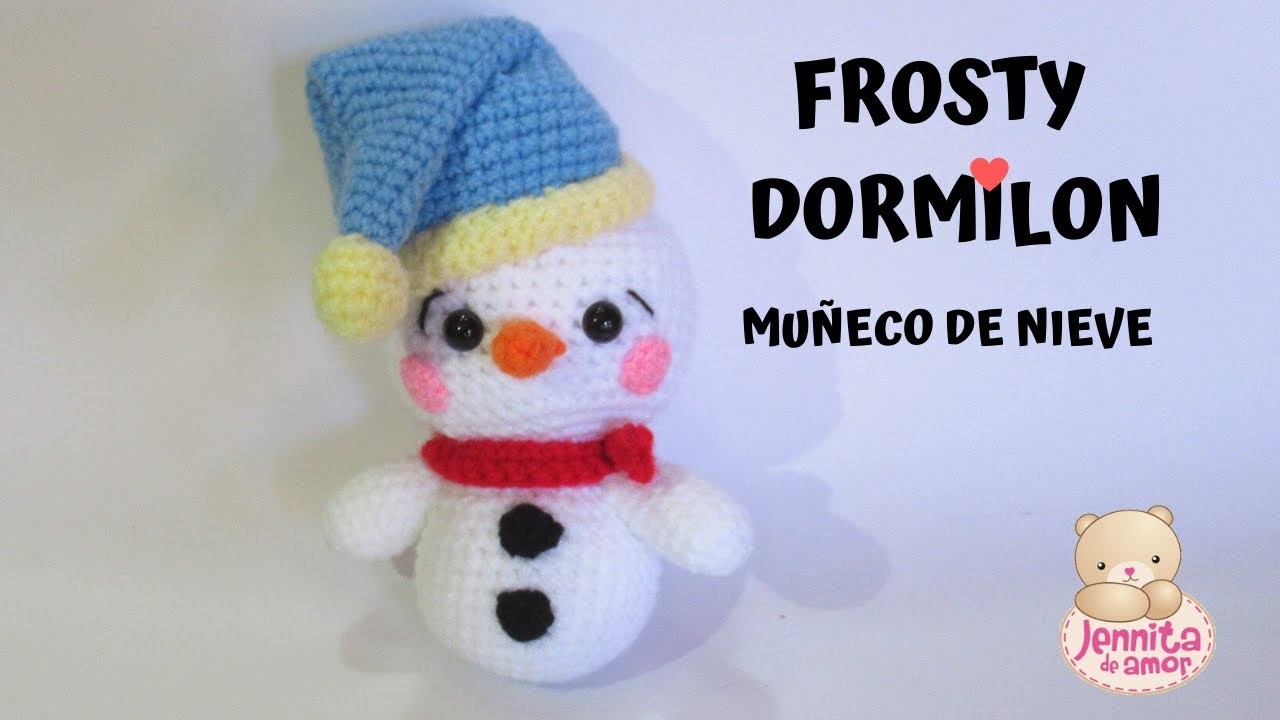 FROSTY DORMILON MUÑECO DE NIEVE amigurumi Tutorial Crochet (Patrón en descripción)