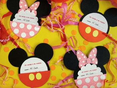 Invitaciones de Mickey y Minnie Mouse