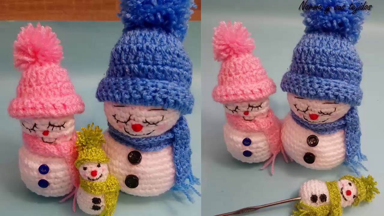 Muñeco de nieve a crochet (parte 1)