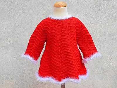 Poniendo mangas a vestido rojo y lana de pelo alrededor Majove lcrochet