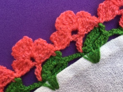 ????????‍♀️PUNTILLA DE FLORES A CROCHET FACIL???? PUNTILLA  A CROCHET # 38