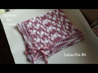 Sabanita para Bebé Tejida a Gancho Crochet #6