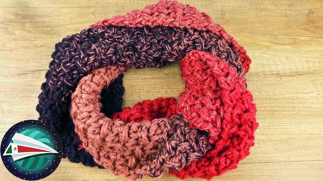 Tejiendo una bufanda XXL con lana de colores | Tutorial super fácil | Invierno + principiantes