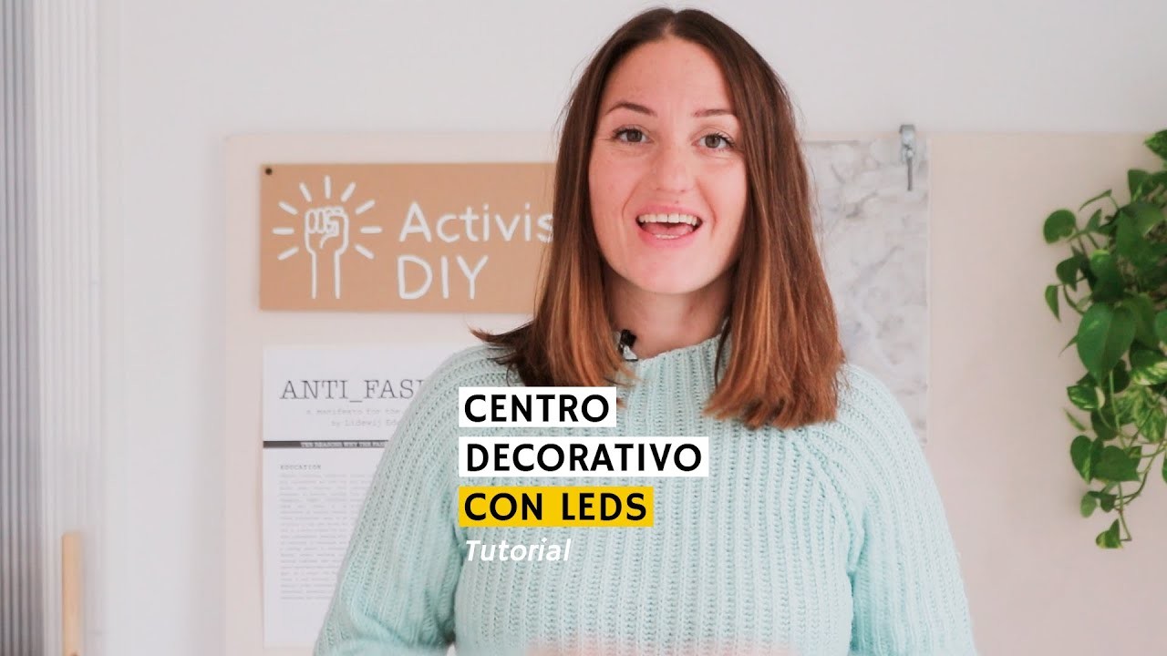 Tutorial centro decorativo o móvil navideño con leds diy
