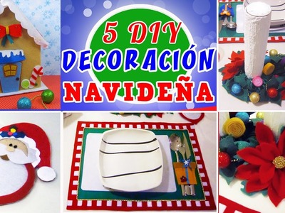 ???? 5 DIY Decoraciones NAVIDEÑAS ⛄ - Ideas FACILES para NAVIDAD ???? | Manualidades aPasos