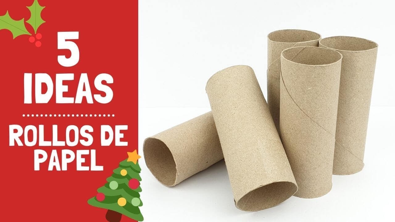 ???? 5 Manualidades navideñas con rollos de papel higiénico muy fáciles