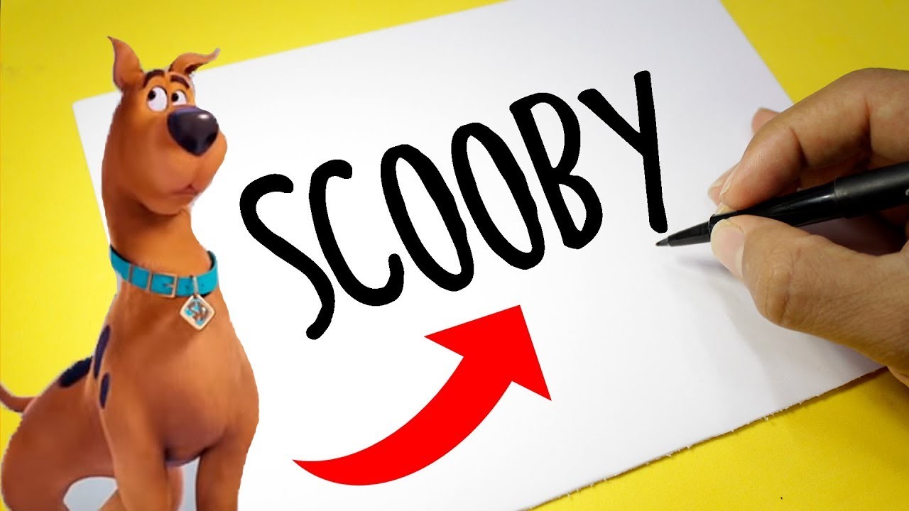 Como convertir la palabra SCOOBY DOO en un Dibujo ???? How to convert the word SCOOBY into a Cartoons
