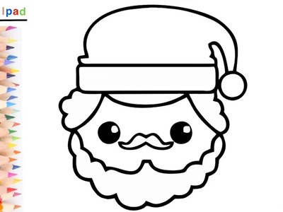 Como dibujar a PAPA NOEL KAWAII | dibujos para niños ????⭐ How to draw SANTA CLAUS | drawings for kids