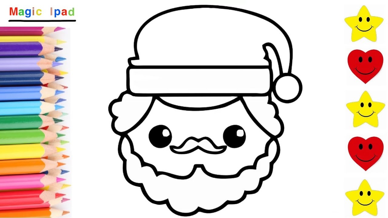 Como dibujar a PAPA NOEL KAWAII | dibujos para niños ????⭐ How to draw SANTA CLAUS | drawings for kids