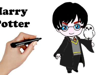 COMO DIBUJAR HARRY POTTER KAWAII PASO A PASO Dibujos kawaii faciles ???? How to draw Harry Potter