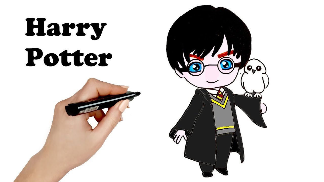 COMO DIBUJAR HARRY POTTER KAWAII PASO A PASO Dibujos kawaii faciles ???? How to draw Harry Potter