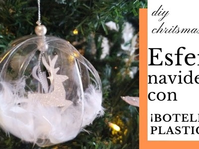 Como hacer esferas de navidad con botellas plasticas - Manualidades para decorar navidad