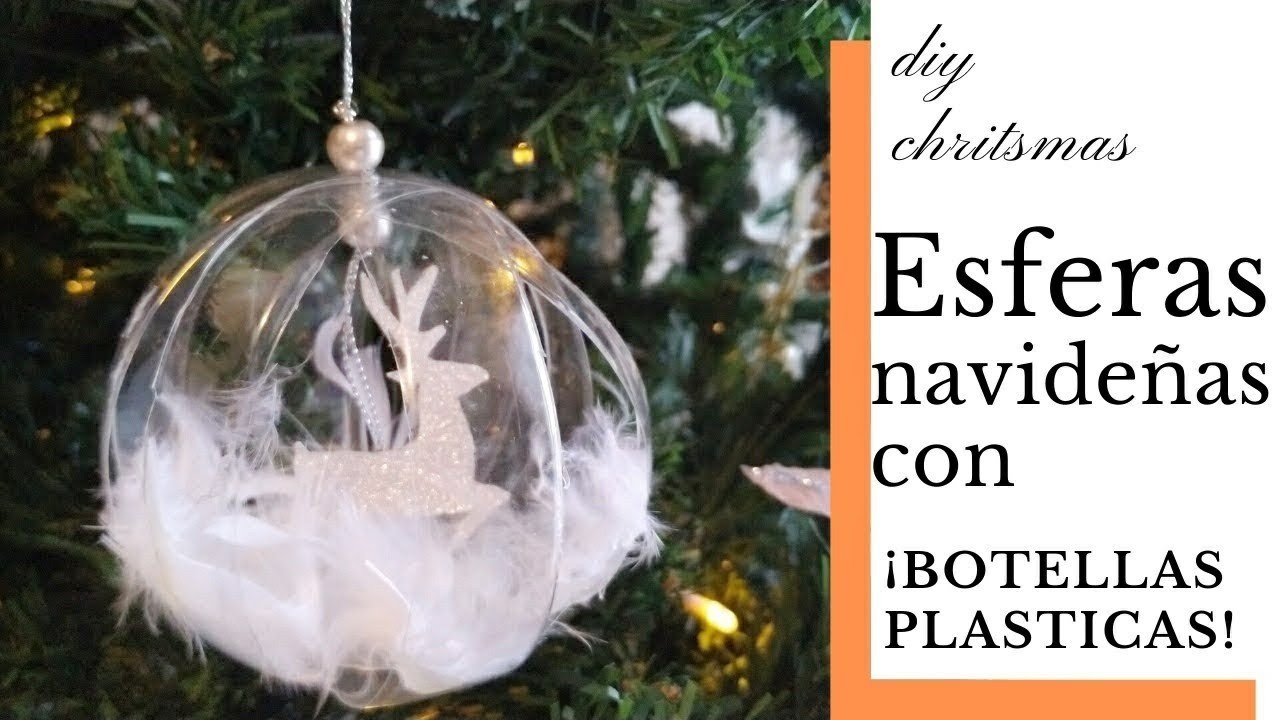 Como hacer esferas de navidad con botellas plasticas - Manualidades para decorar navidad