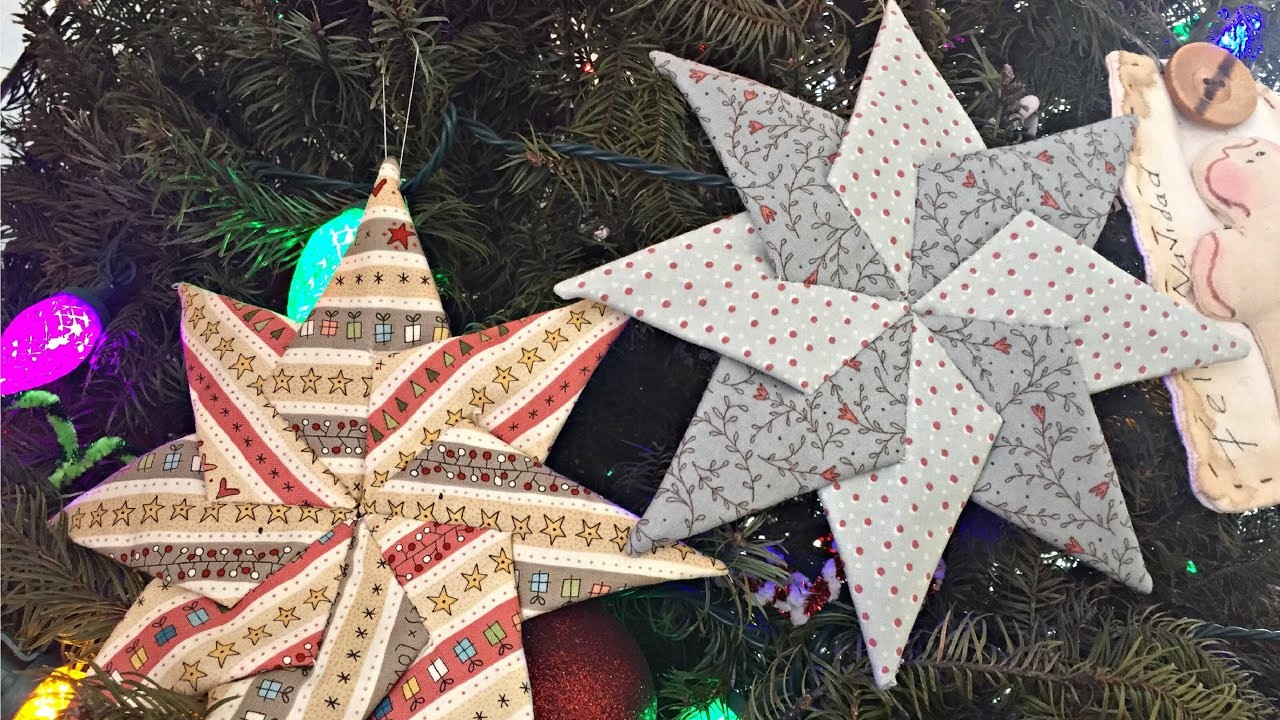 Con Patchwork vamos hacer una estrella para el árbol de navidad