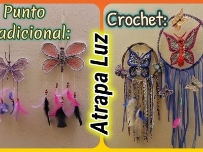 ????️ ¿Cuál Atrapasueños Mariposa Les Gusta Más:  Tejido al Crochet ???? o en Punto Tradicional? ????
