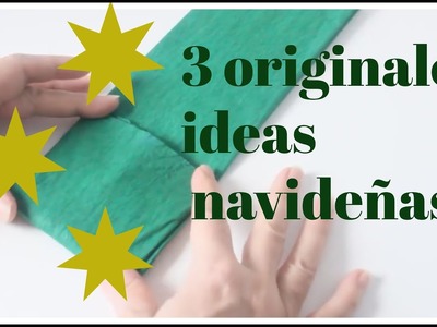 DIY - 3 IDEAS de decoración NAVIDEÑA - Reciclado - Decoupage - Manualidades de navidad 2019