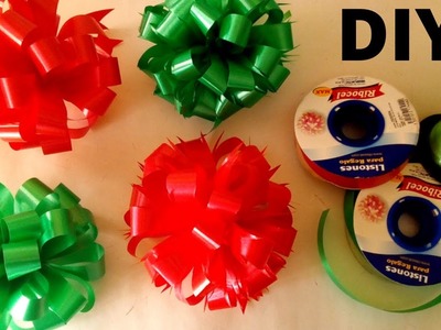 ????DIY MOÑOS bola de papel fáciles y rápidos????para regalos Navideños.cómo hacer moños para regalo