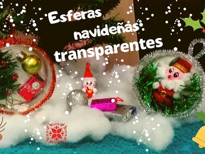Esferas navideñas transparentes | manualidades navideñas| DIY| ideas recicladas para regalar