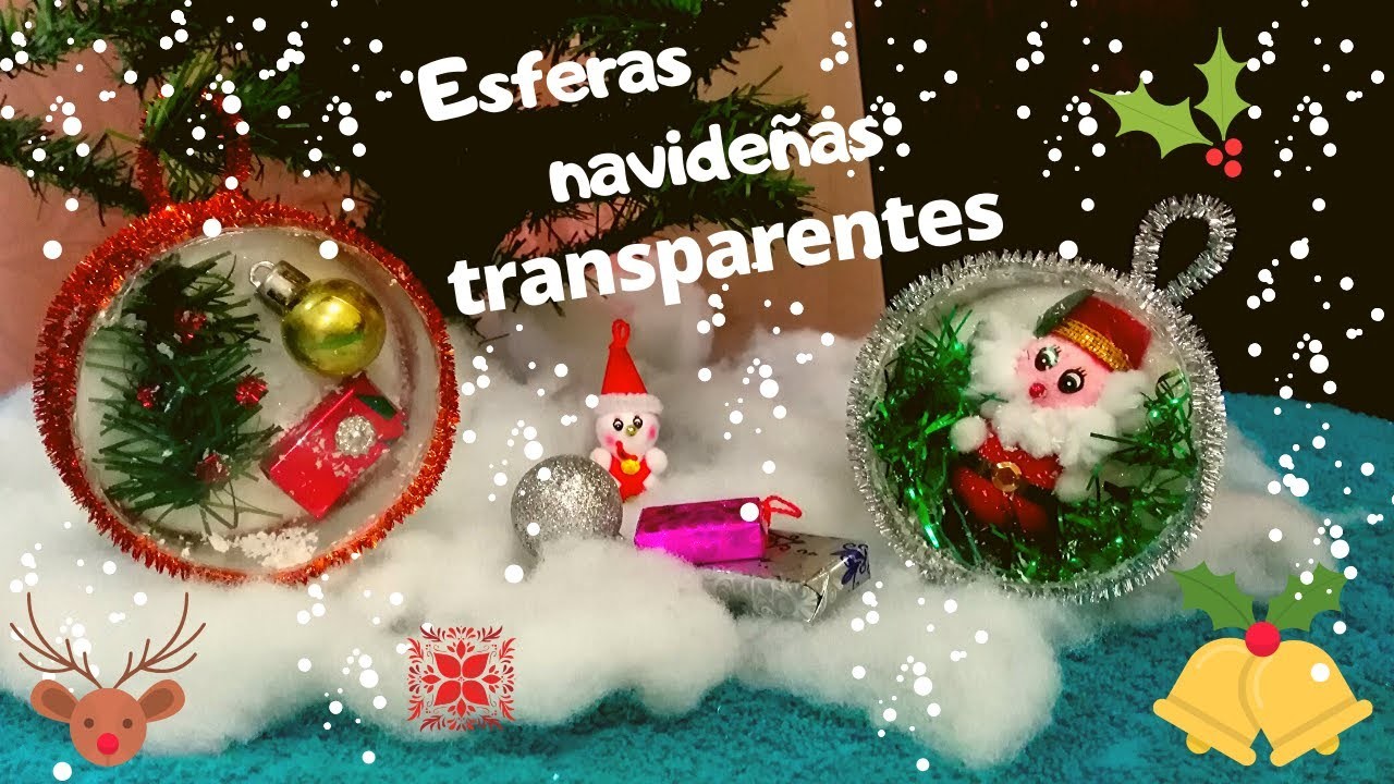 Esferas navideñas transparentes | manualidades navideñas| DIY| ideas recicladas para regalar