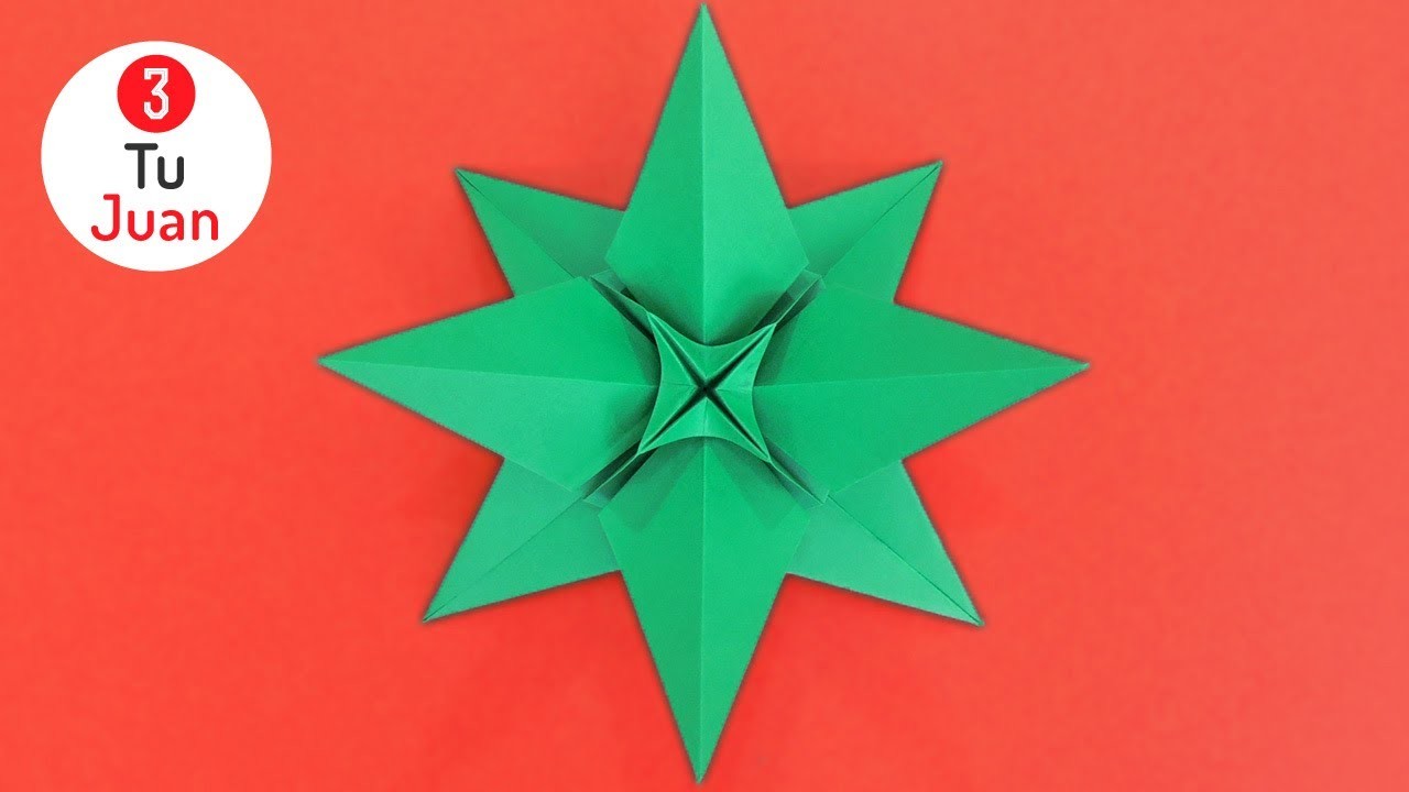 Estrella de Papel para Decorar el Árbol de Navidad, Fácil y Rápido - Manualidades en Origami DIY ????