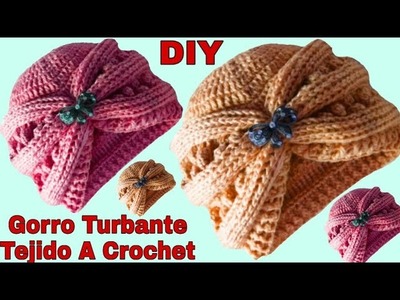 Gorro turbante tejido a crochet *Paso A Paso* todas las tallas crochet turban hat