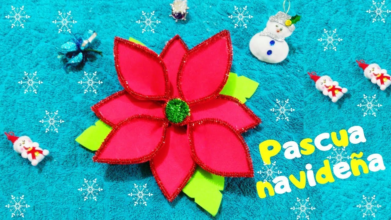Pascuas navideñas hechas con foamy | manualidades navideñas| DIY| ideas recicladas con foamy