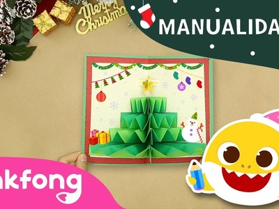 Tarjeta Pop-up de Navidad | Manualidades para Navidad | Pinkfong Canciones Infantiles