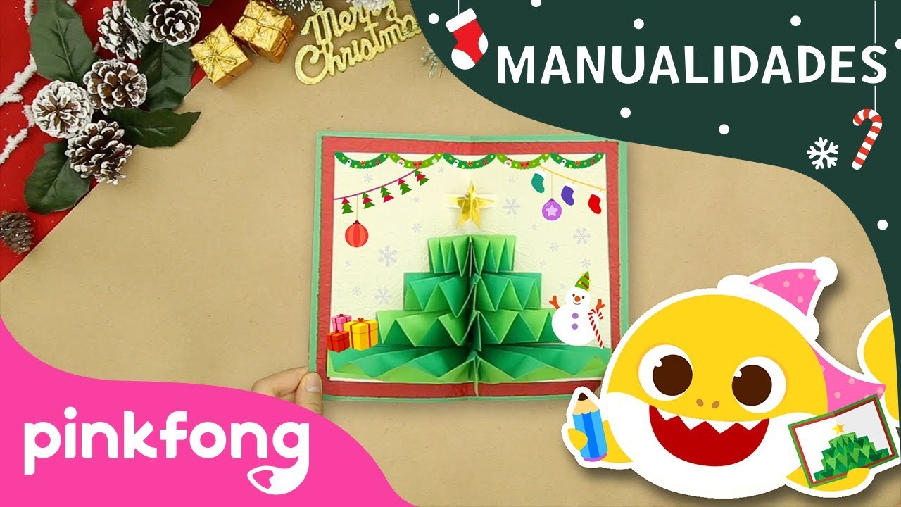 Tarjeta Pop-up de Navidad | Manualidades para Navidad | Pinkfong Canciones Infantiles
