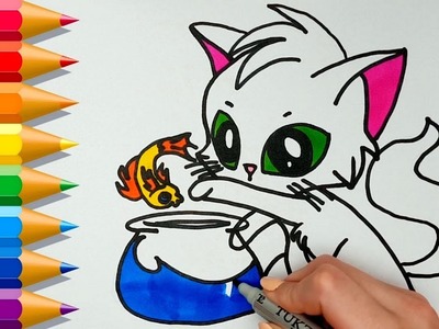 Aprende a dibujar un GATITO BEBÉ Kawaii ???? How to Draw a Cute Baby Kitten