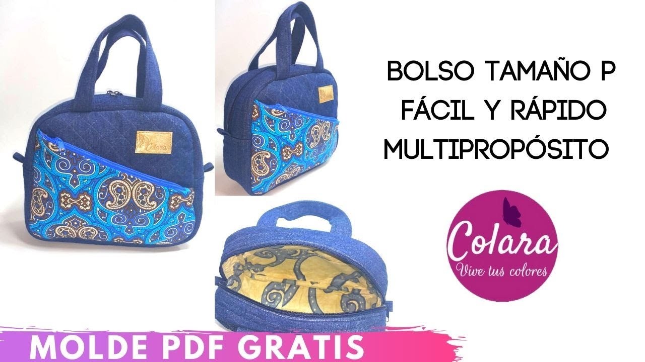Bolso Tamaño P fácil y rápido. Handbag multipurpose easy and fast + PDF GRATIS. FREE