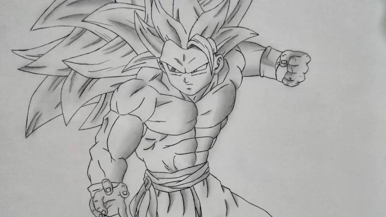 Como Dibujar A Goku SSJ 3 | The Art