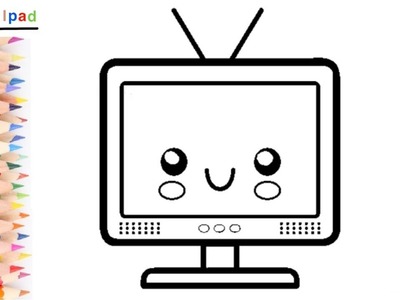 Como dibujar una TELE KAWAII | dibujos para niños ????⭐ How to draw a CUTE TV | drawings for kids