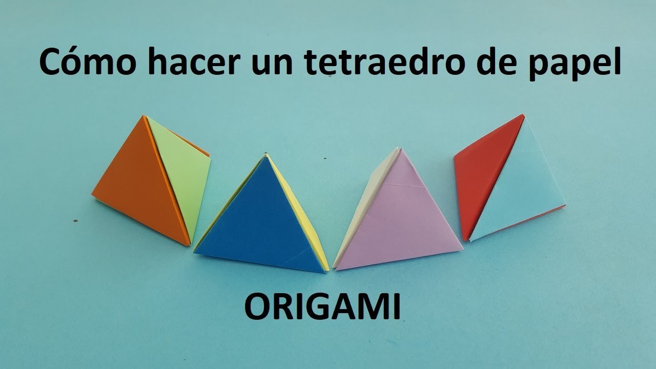 ????????Cómo hacer un TETRAEDRO en Origami | SIN PEGAMENTO ????| Origami 3D FÁCIL✅| PASO A PASO