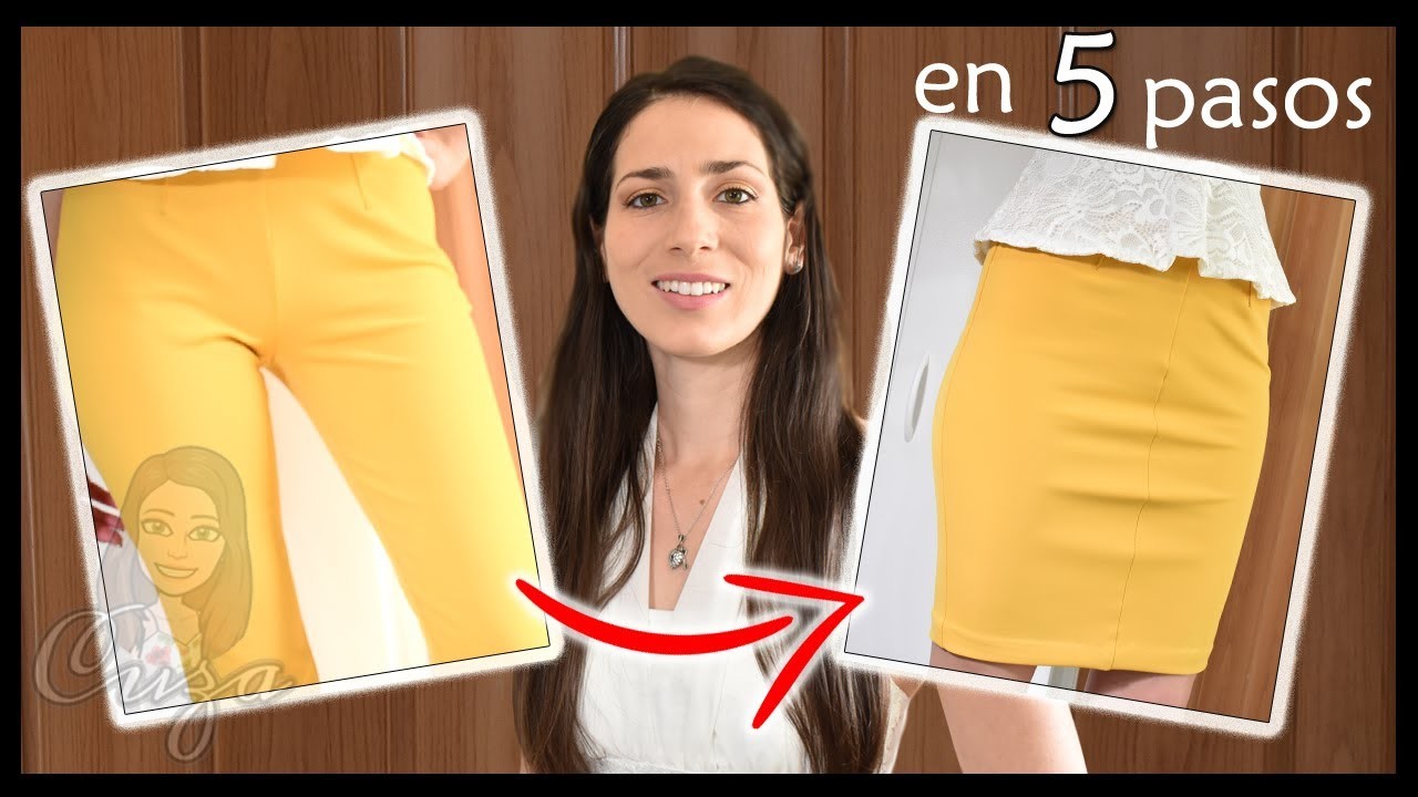 ¿Cómo transformar un pantalón a falda paso a paso? | tela elástica