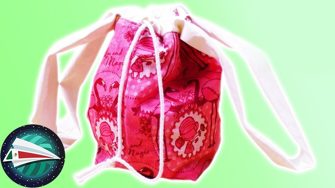 Cosiendo una bolsa para llevar la comida | Bolsa de tela de hule | Costura para principiantes