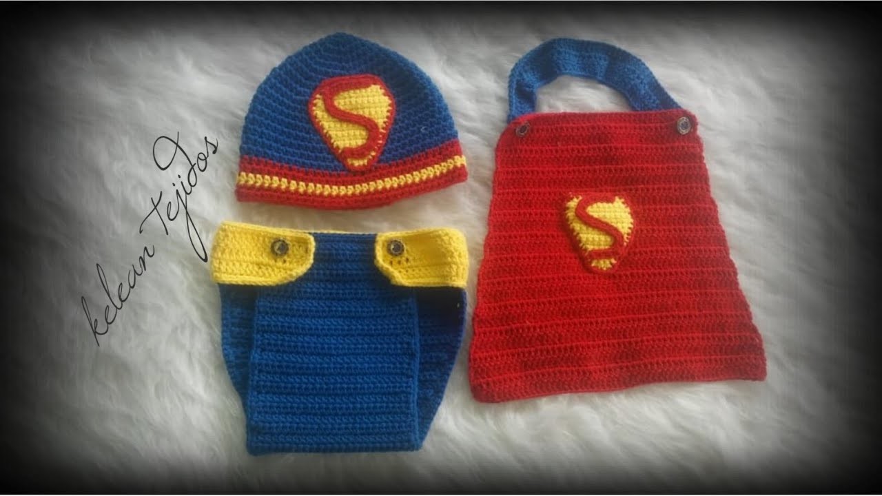 Disfraz de Superman en crochet-capota parte 3