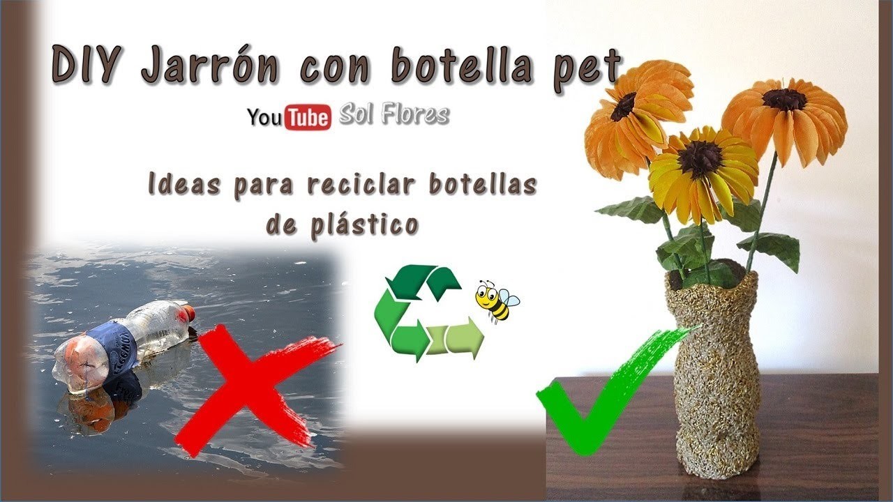 DIY Jarrón con botella pet