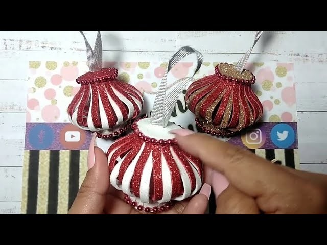 ESFERAS NAVIDEÑAS CON FOAMI | CHRISTMAS TREE DECORATION EASY TO MAKE