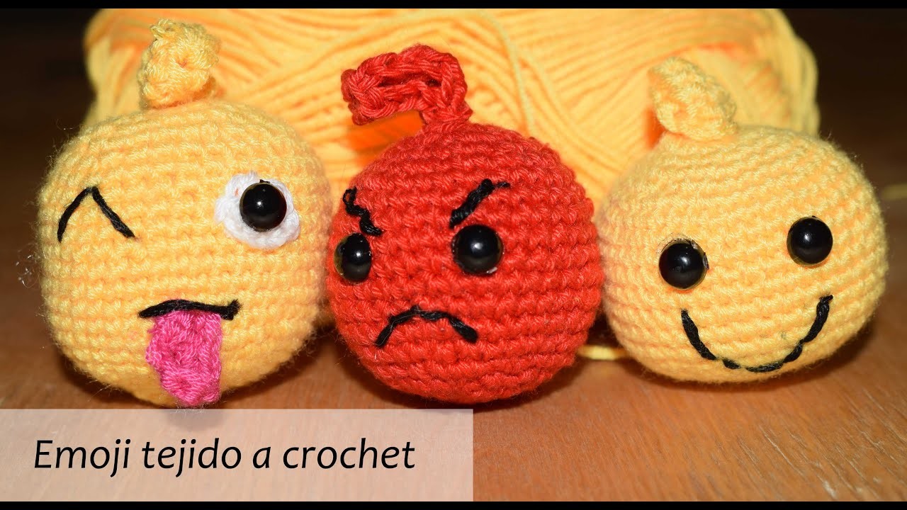 Llavero tipo Emoji  a crochet - emoticones ♥♥♥ 2.2