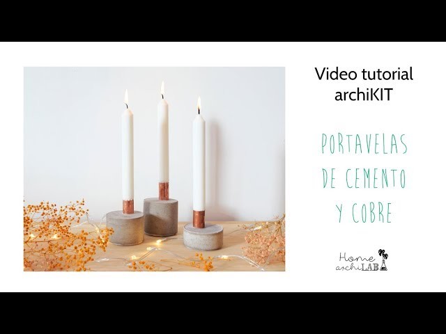 PORTAVELAS CEMENTO DIY