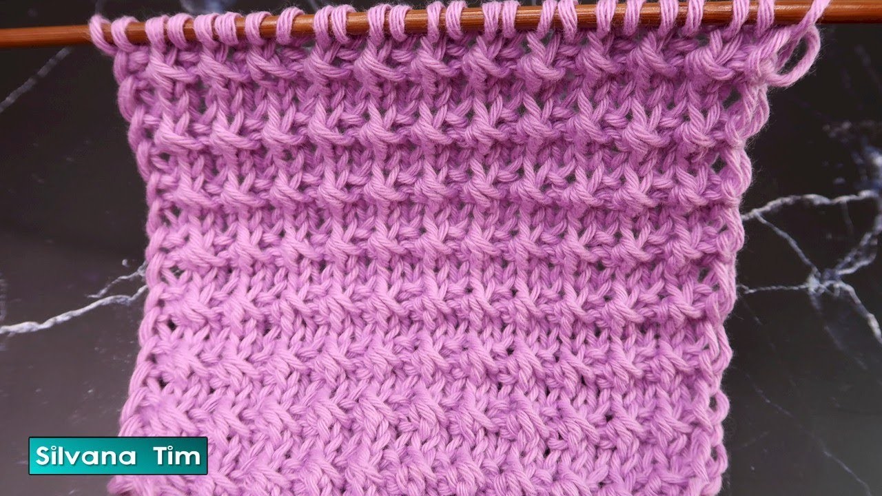 Puntos Fáciles a Dos Agujas. Cómo tejer PUNTO NUDOS Facil ???? silvana tim knitting tutorial № 936