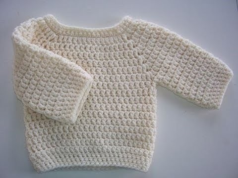 Sueter tejido a crochet - 0 a 3 meses