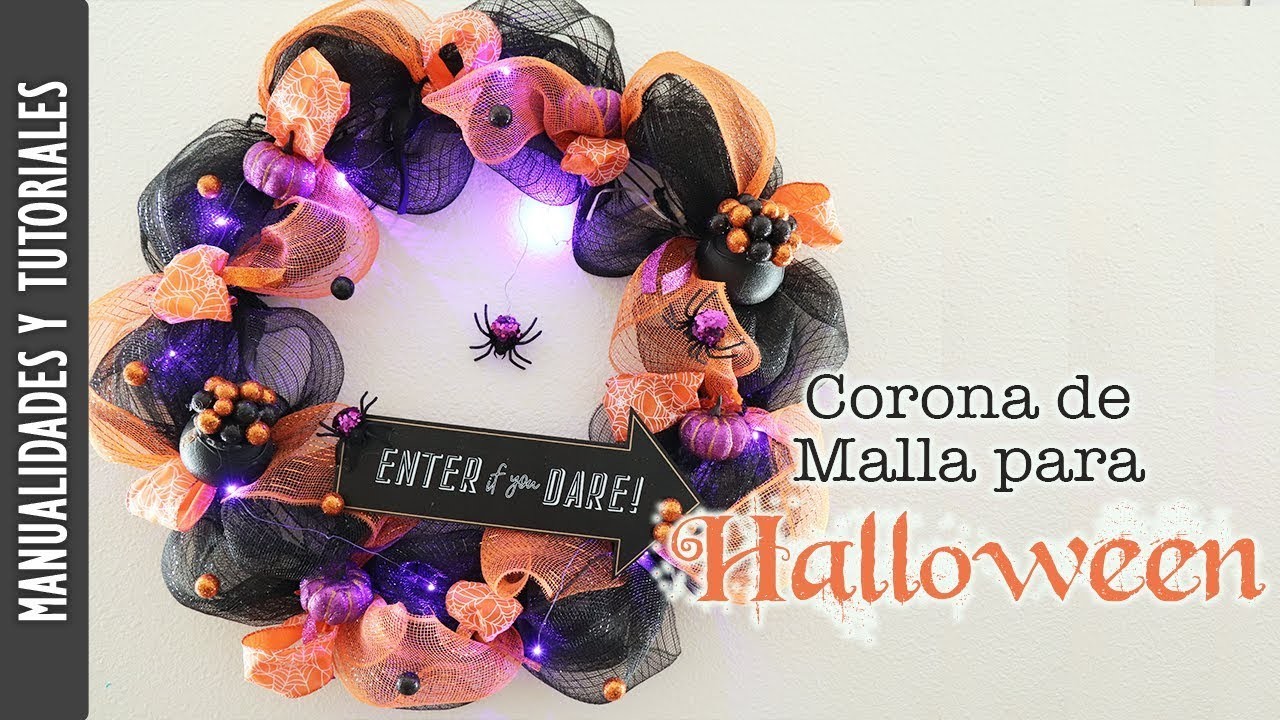 Tutorial, Corona de malla (mesh) para Halloween - JohanaCaudiGs