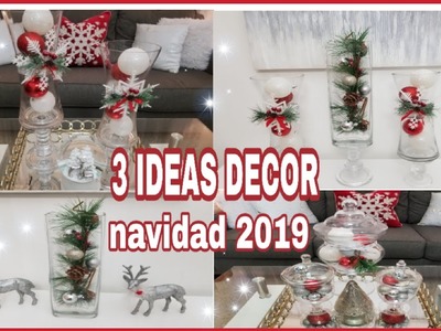 3 IDEAS PARA DECORAR EN NAVIDAD 2019.
Decoraciones Rojos blancos y plata.Tendencia navidad 2019