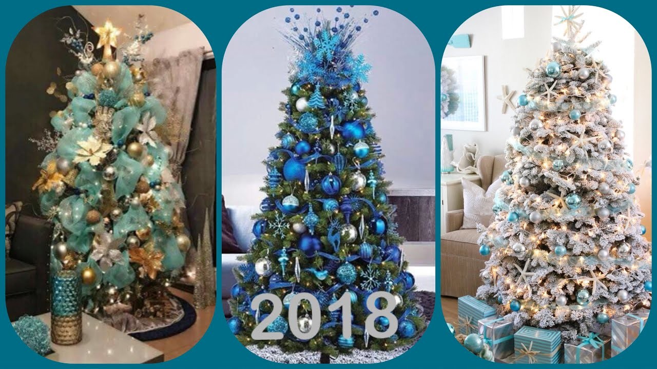 35 Árboles de Navidad AZUL|2018 ideas decoración|christmas tree blue